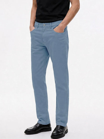Silisoul Blue Regular Fit Viscose Rayon, Cotton Trousers