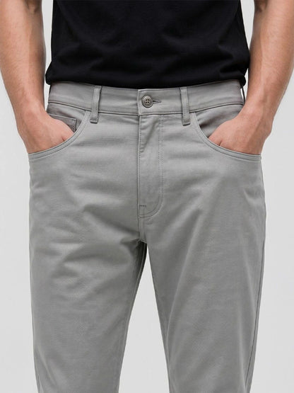 Silisoul Grey Regular Fit Cotton, Viscose Rayon Trousers