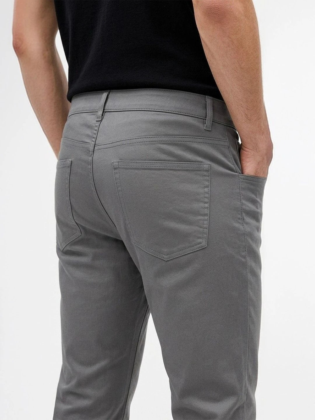 Silisoul Grey Regular Fit Cotton, Viscose Rayon Trousers