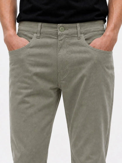 Silisoul Lime Green Regular Fit Viscose Rayon, Cotton Trousers