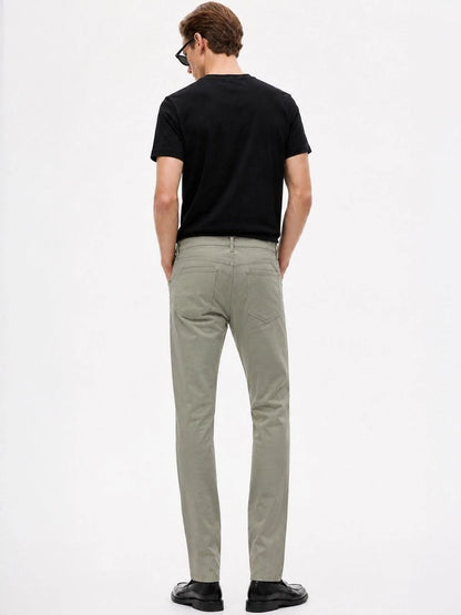 Silisoul Lime Green Regular Fit Viscose Rayon, Cotton Trousers