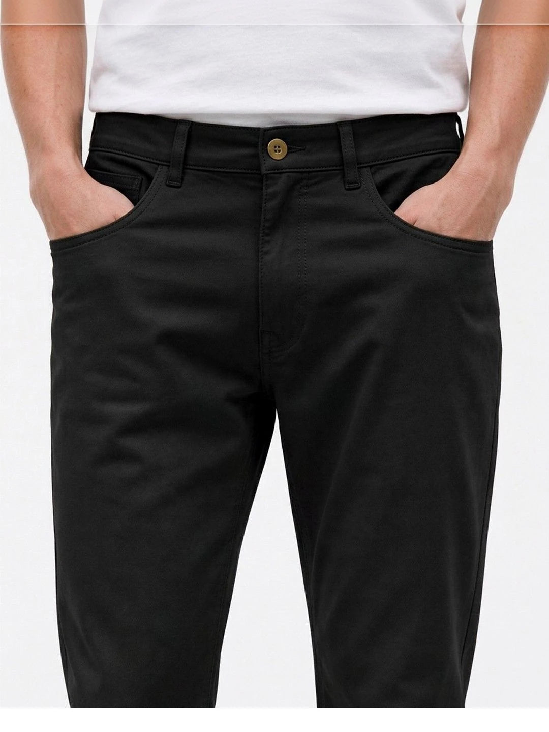 Silisoul Black Regular Fit Cotton, Viscose Rayon Trousers
