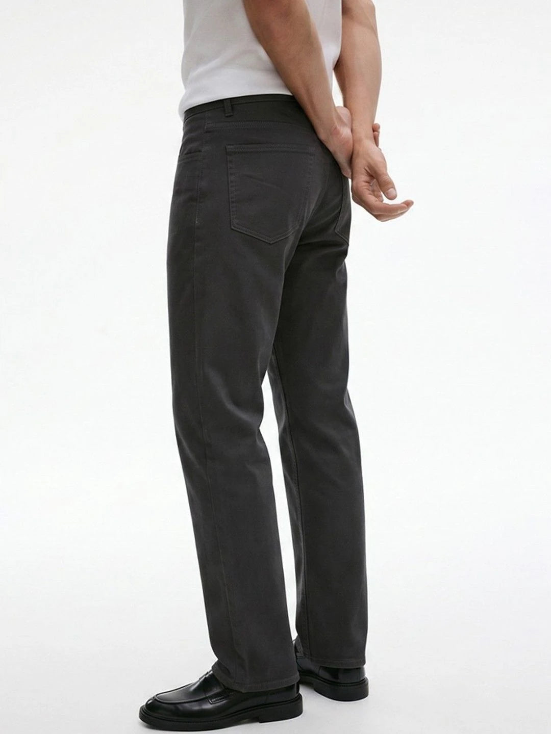 Silisoul Black Regular Fit Cotton, Viscose Rayon Trousers