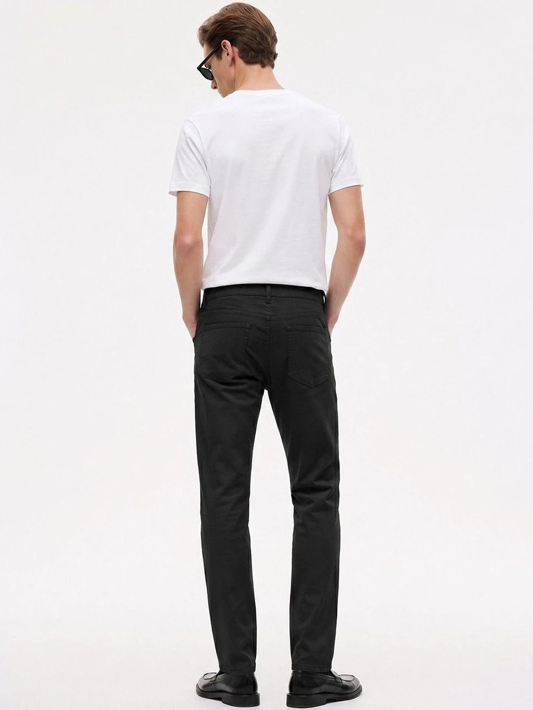 Silisoul Black Regular Fit Cotton, Viscose Rayon Trousers