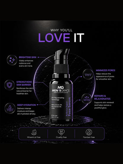 Men's Grace 5% Niacinamide & 2% Alpha Arbutin Radiance Repair Face Serum (30ml)