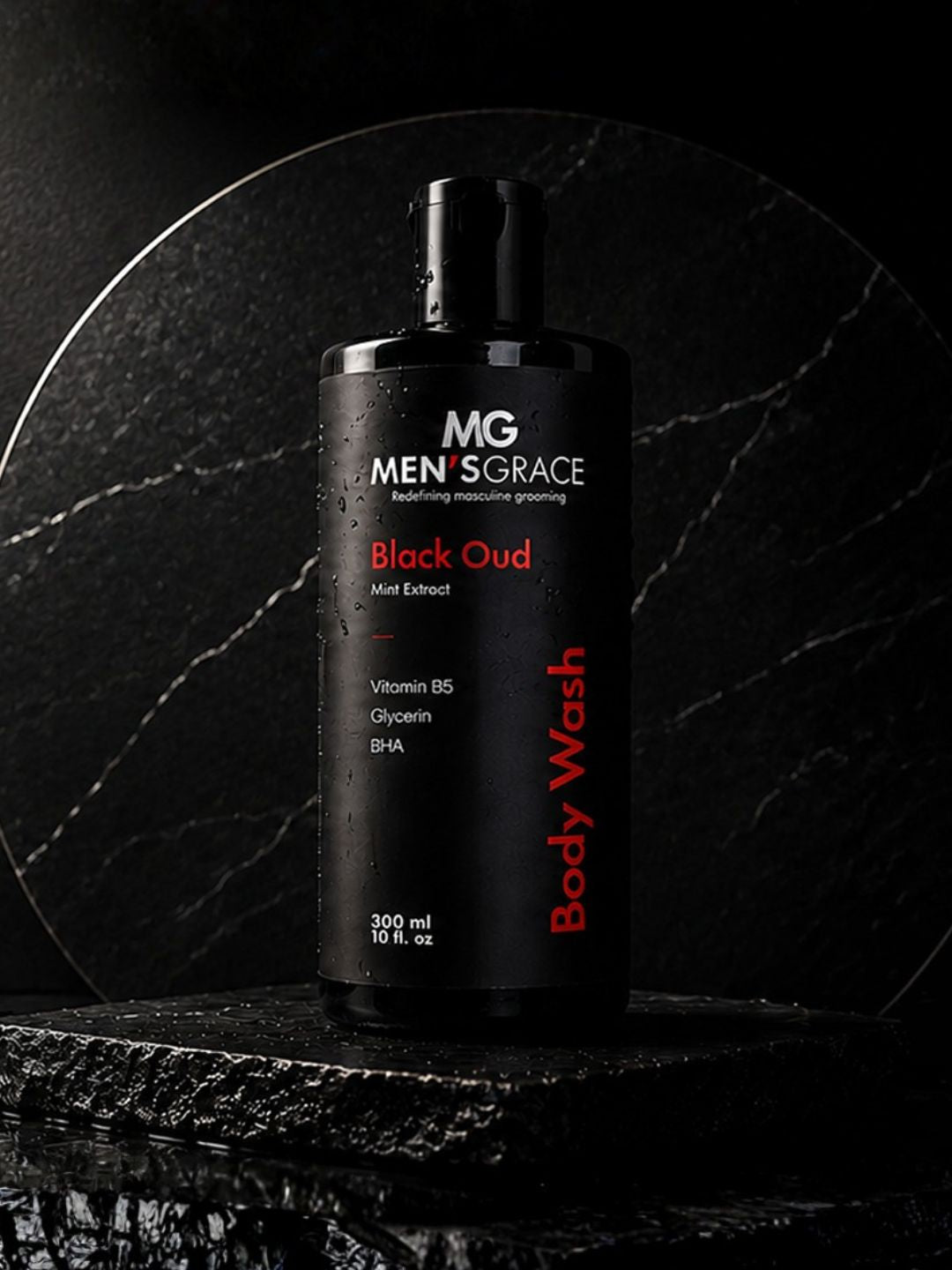 Men's Grace Black Oud Body Wash with Loofah (300ml)