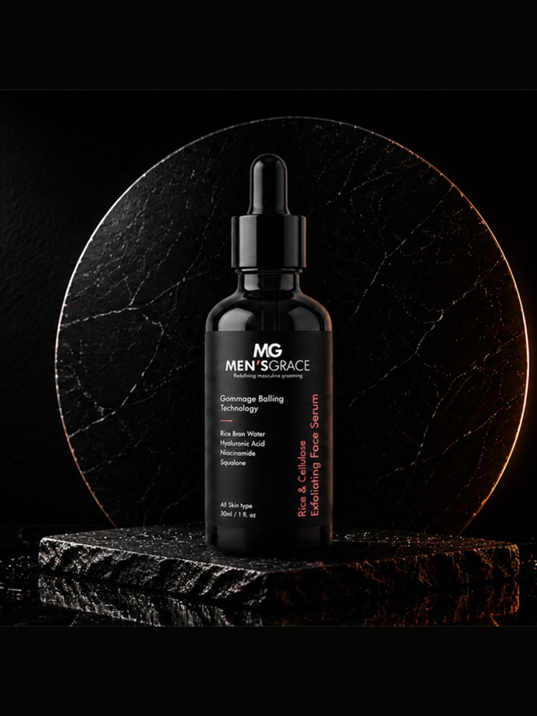 Men's Grace Rice & Cellulose Exfoliating Face Serum (30ml)