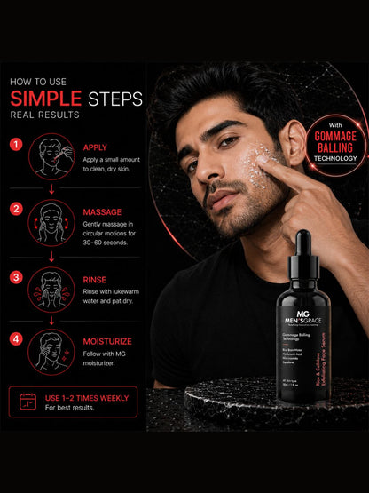 Men's Grace Rice & Cellulose Exfoliating Face Serum (30ml)