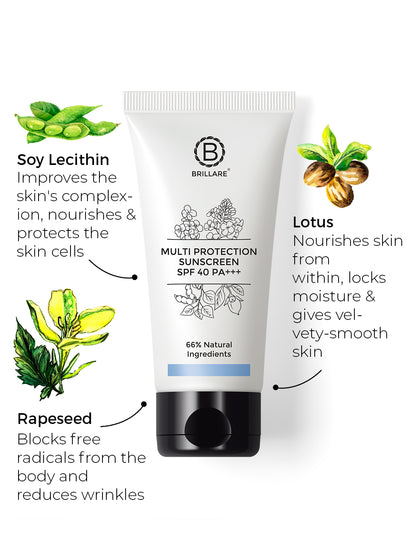 Brillare Multi-Protection Sunscreen Spf 40  (50g)