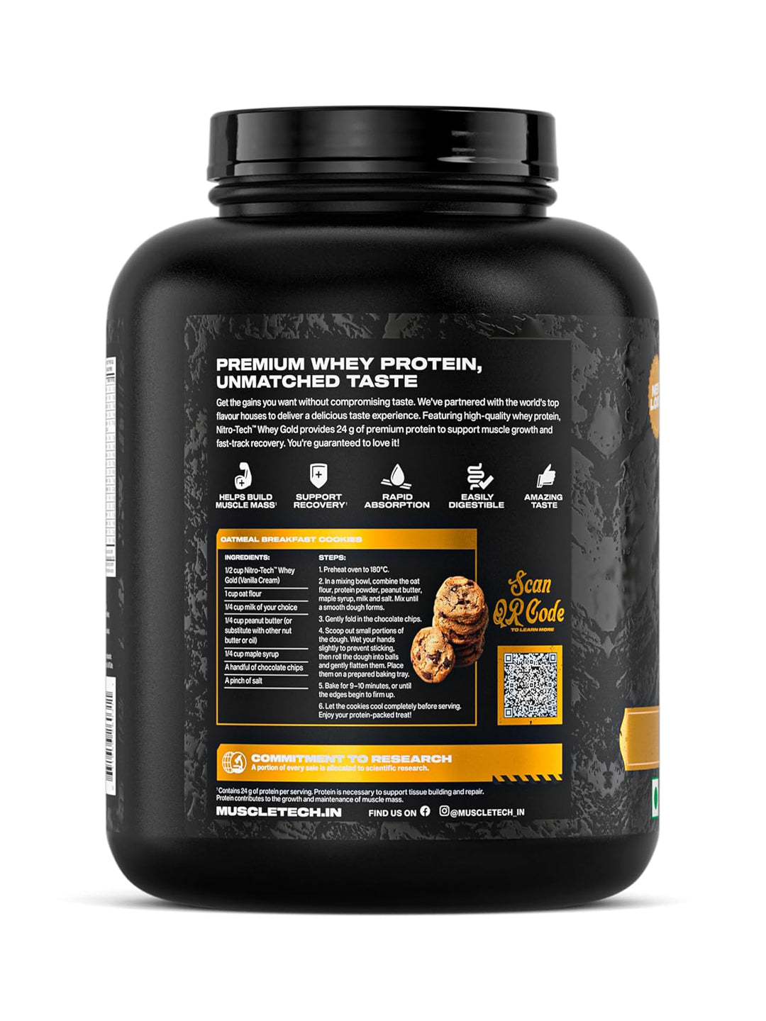 Muscletech Nitro Tech Whey Gold Vanilla Cream Powder 1.81 kg