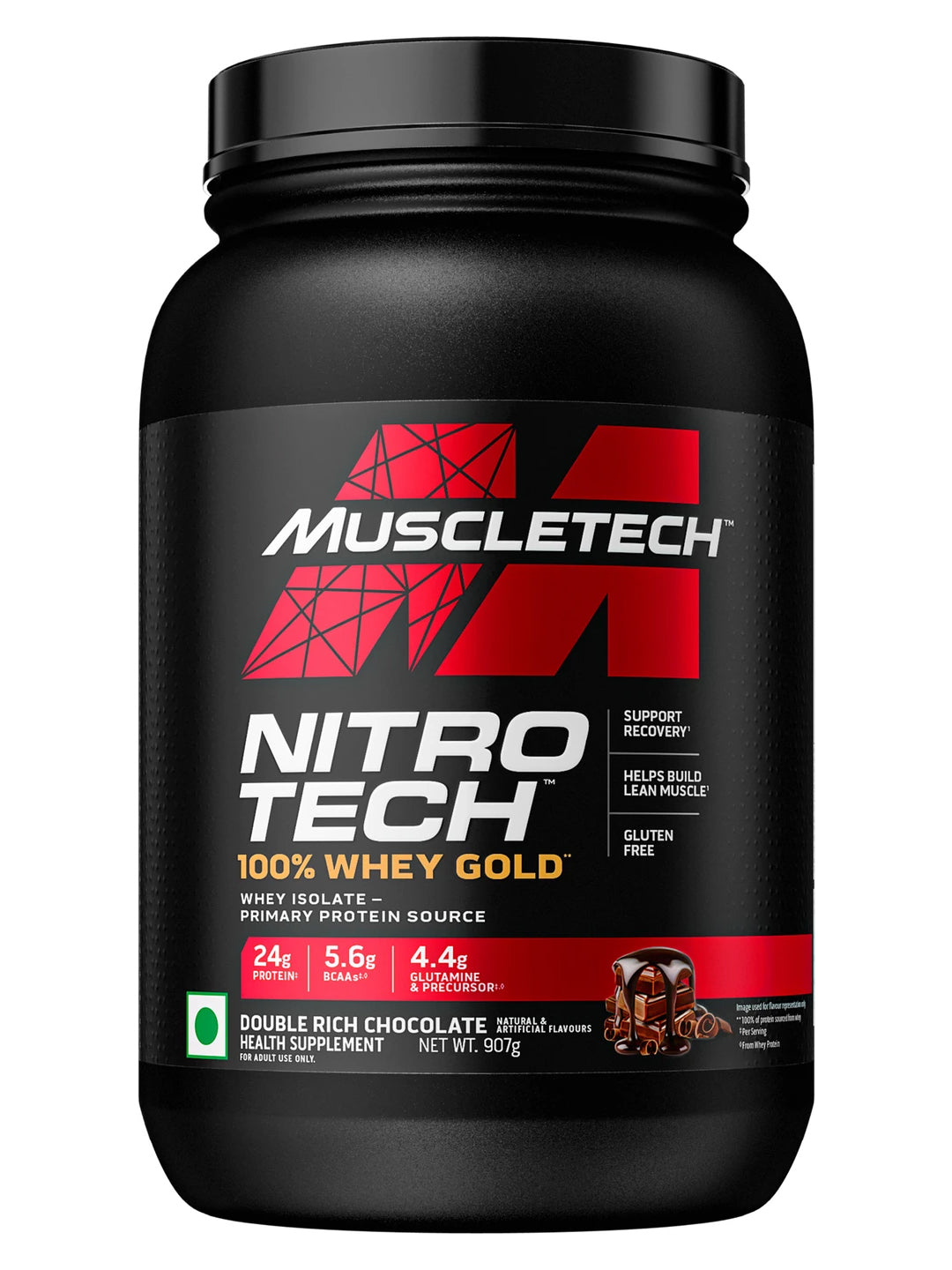 Muscletech Nitro Tech Whey Gold Double Rich Chocolate Powder 907 g