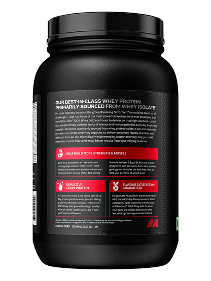 Muscletech Nitro Tech Whey Gold Double Rich Chocolate Powder 907 g