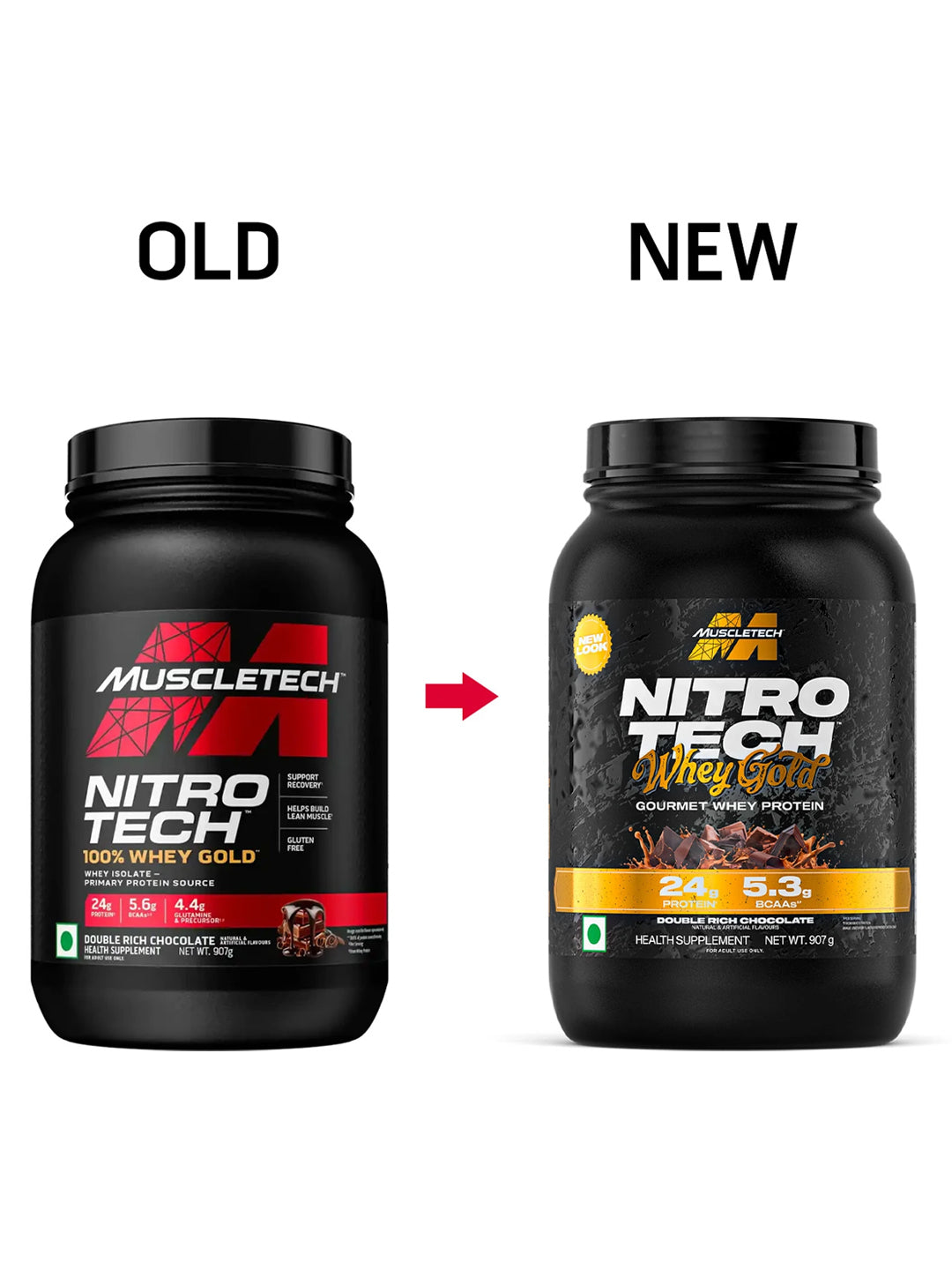 Muscletech Nitro Tech Whey Gold Double Rich Chocolate Powder 907 g