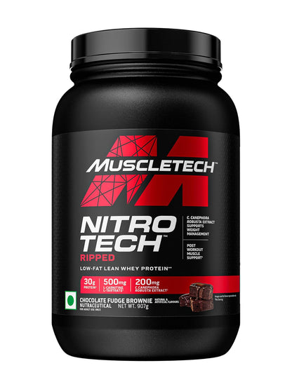 Muscletech Nitro Tech Ripped Chocolate Fudge Brownie Powder (907 g)