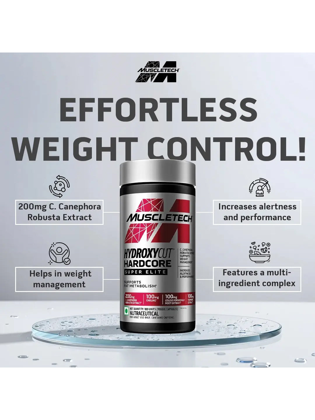 Muscletech Hydroxycut Hardcore Super Elite Capsules 100 Capsules