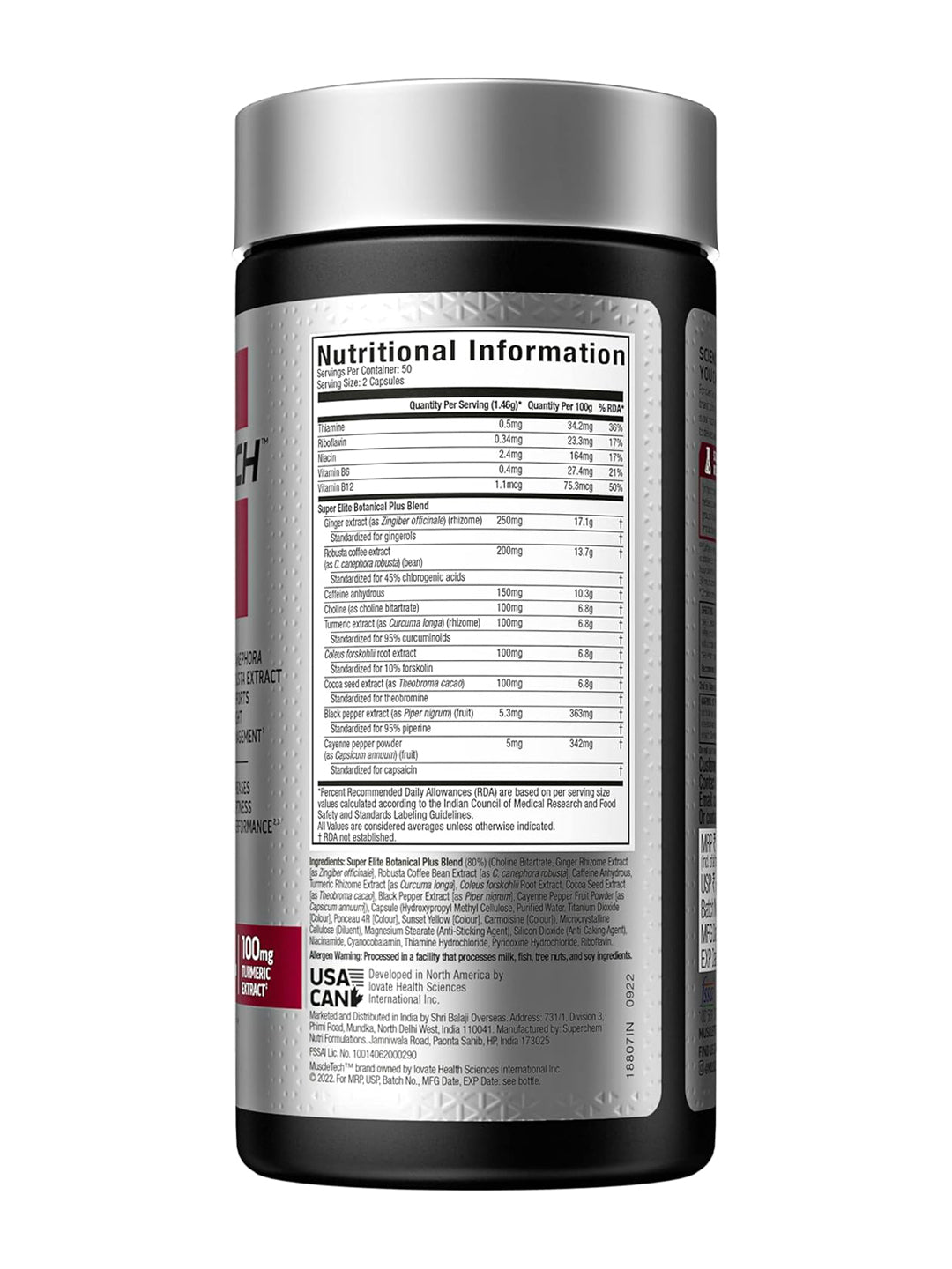 MuscleTech Hydroxycut Hardcore Super Elite 100 Capsules