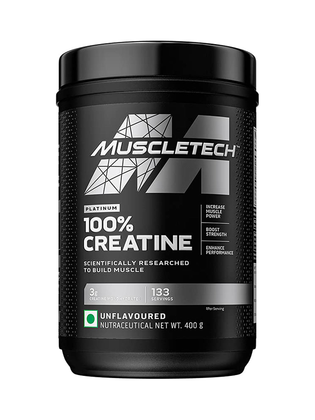 Muscletech Platinum 100% Creatine Monohydrate Unflavoured Powder 400 g