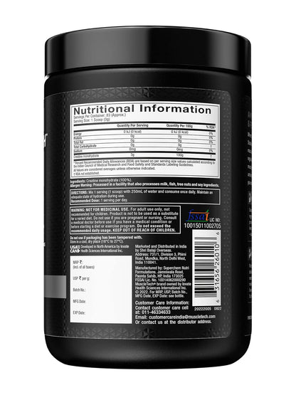 Muscletech Platinum 100% Creatine Monohydrate Unflavoured Powder (250 g)