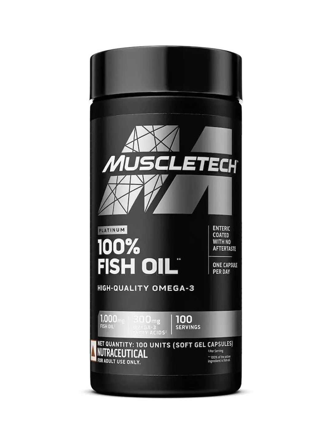Muscletech Platinum 100% Fish Oil Omega-3 Softgels 100 Softgels