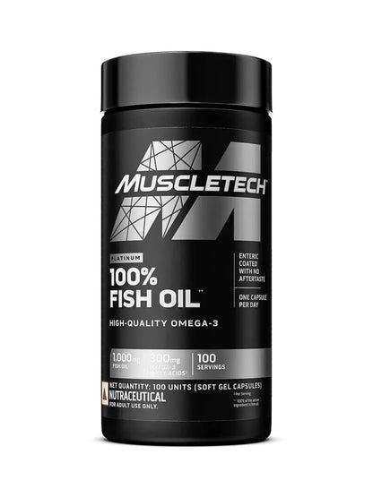Muscletech Platinum 100% Fish Oil Omega-3 Softgels 100 Softgels