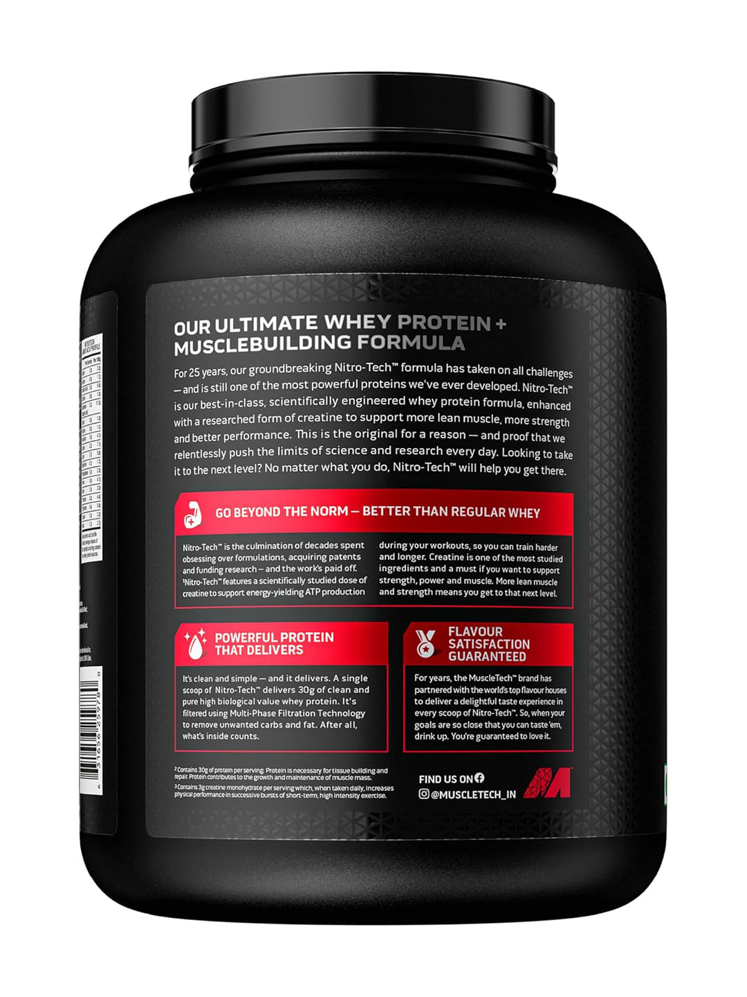 Muscletech Nitro Tech Whey Protein Powder 1.81 kg