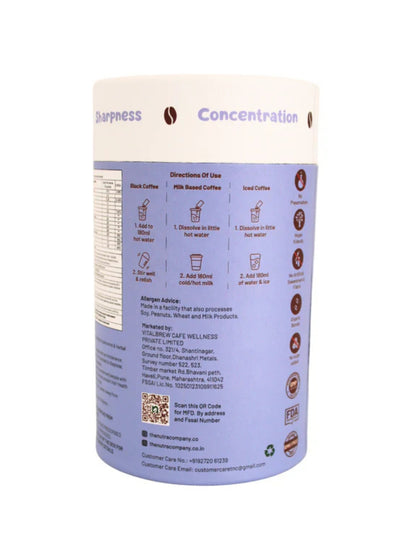 The Nutra Company Focus Coffee with L-Theanine & Rhodiola | No-Jitter Mental Clarity Coffee