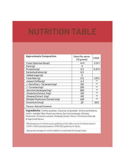 The Nutra Company Slim Coffee with L-Carnitine & Garcinia | Metabolism Boosting Coffee