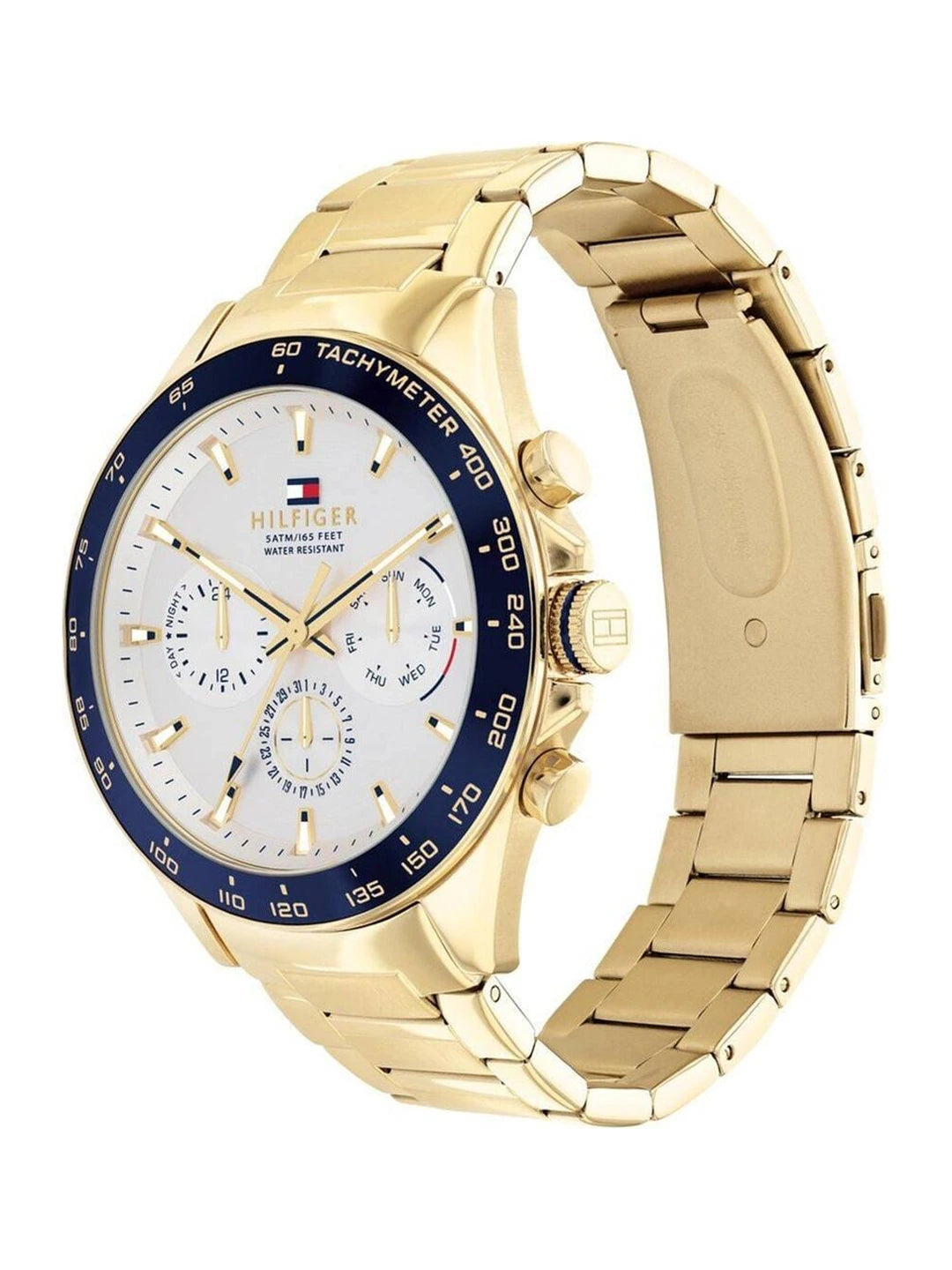 Tommy Hilfiger Round Gold Dial Analog Watch With Metal Strap - NETH1791969
