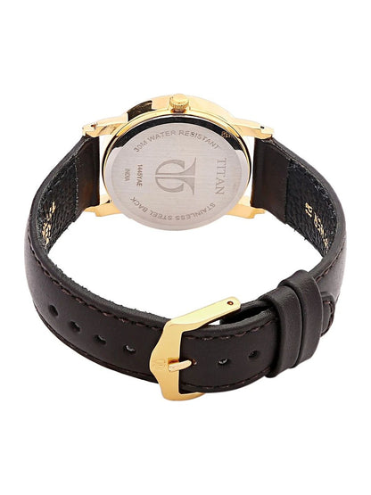 Titan Quartz Analog With White Dial Watch - NM1445YL04