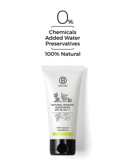 Brillare Natural Mineral Sunscreen Spf 50 (50g)