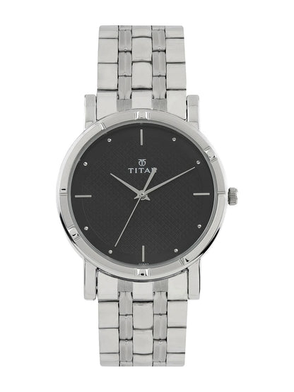 Titan Workwear Quartz Analog With Black Dial Watch - NN1639SM02