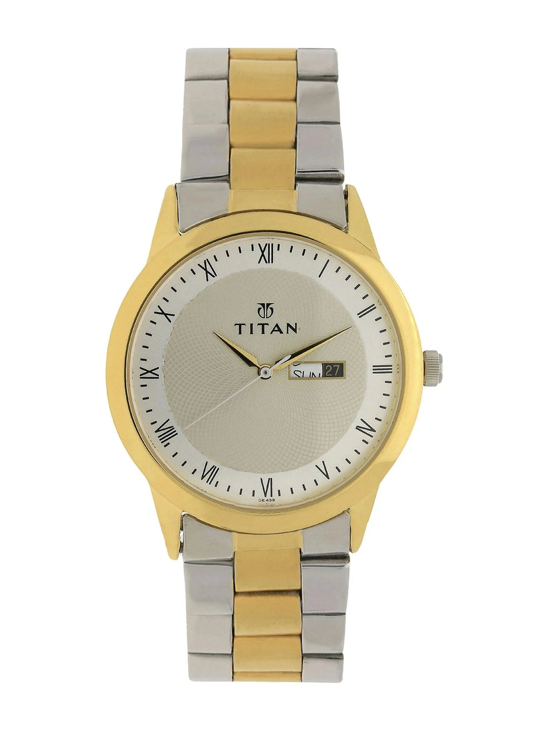 Titan Quartz Analog With Champagne Dial Watch - NT1584BM02