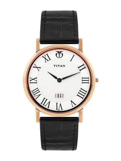 Titan Edge Quartz Analog With White Dial Watch - NT1595WL01