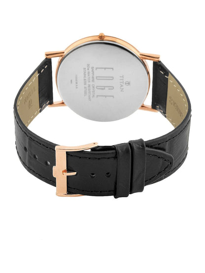 Titan Edge Quartz Analog With White Dial Watch - NT1595WL01