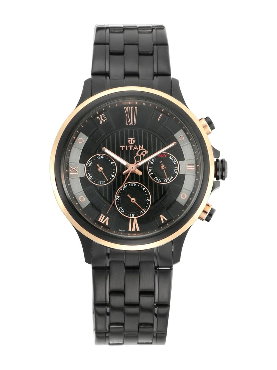 Titan Grandmaster Multifunction Analog With Anthracite Dial Watch - NT1787KM02