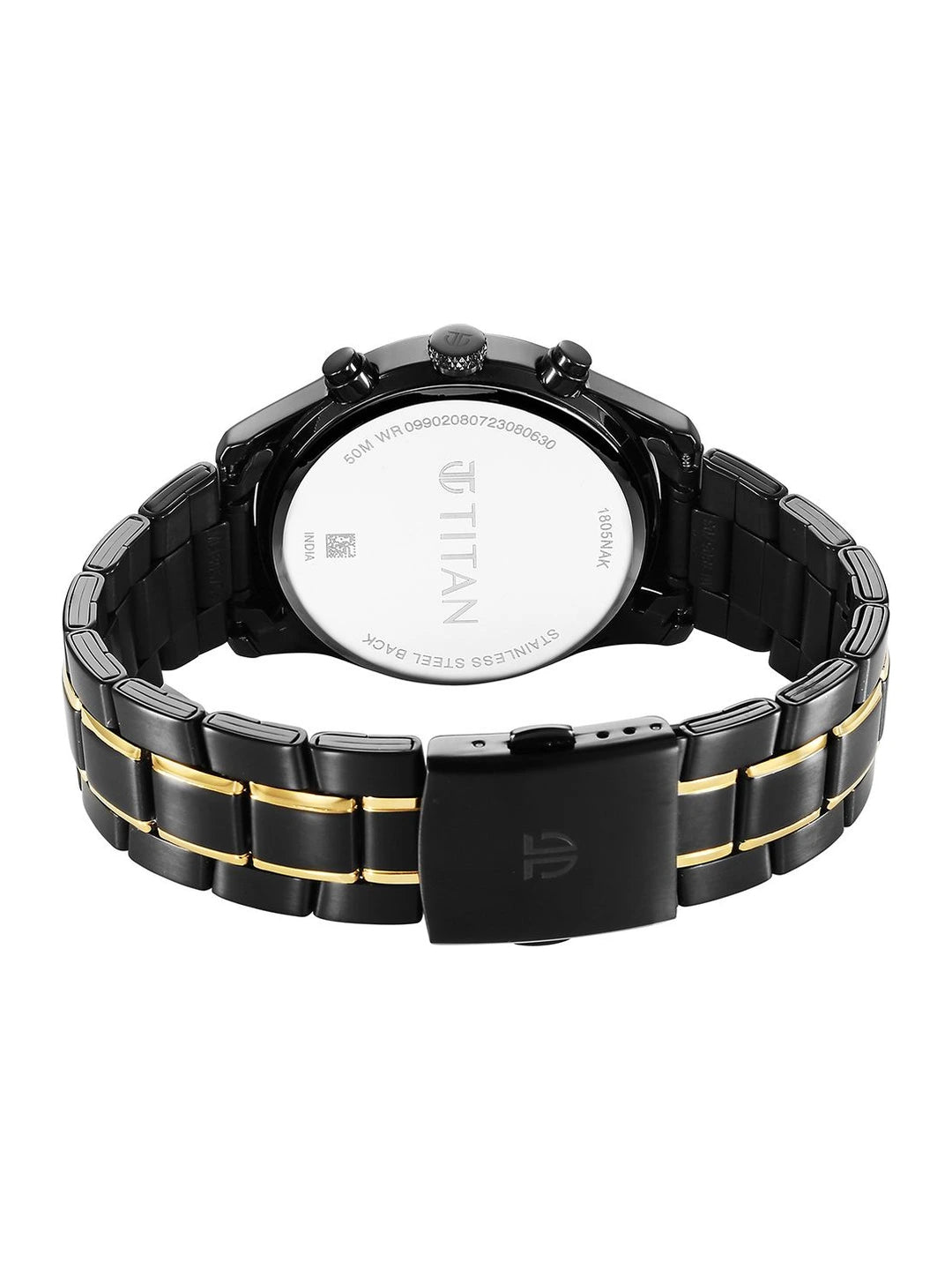 Titan Multifunction Analog With Black Dial Watch - NT1805KM06