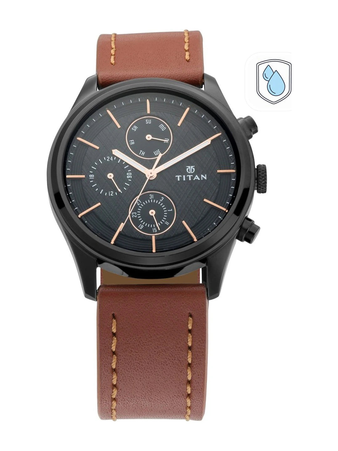 Titan Workwear Multifunction Analog With Black Dial Watch - NT1805NL01