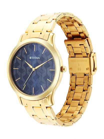 Titan Karishma Quartz Analog With Blue Dial Watch - NT1825YM05