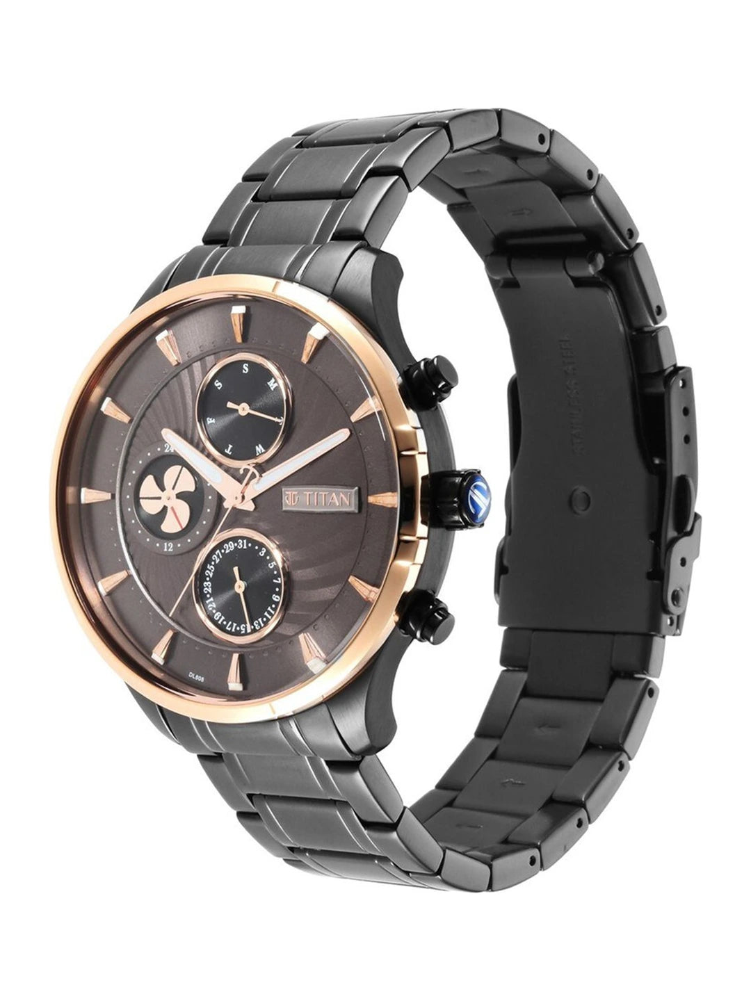 Titan Maritime Multifunction Analog With Anthracite Dial Watch - NT1873KM01