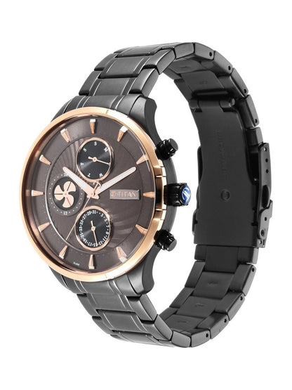 Titan Maritime Multifunction Analog With Anthracite Dial Watch - NT1873KM01
