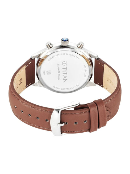 Titan Sapphire Multifunction Analog With Blue Dial Watch - NT1874SL06
