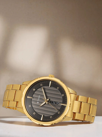 Titan Regalia Opulent Quartz Analog With Grey Dial Watch - NT1875YM01