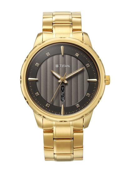 Titan Regalia Opulent Quartz Analog With Grey Dial Watch - NT1875YM01