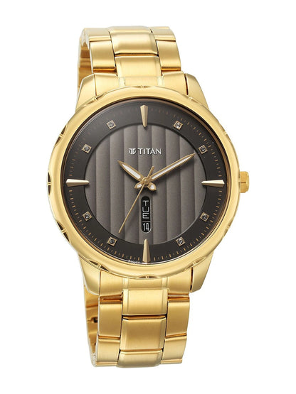 Titan Regalia Opulent Quartz Analog With Grey Dial Watch - NT1875YM01