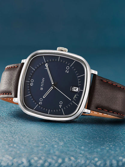 Titan Neo Curve Quartz Analog With Blue Dial Watch - NT1885SL03