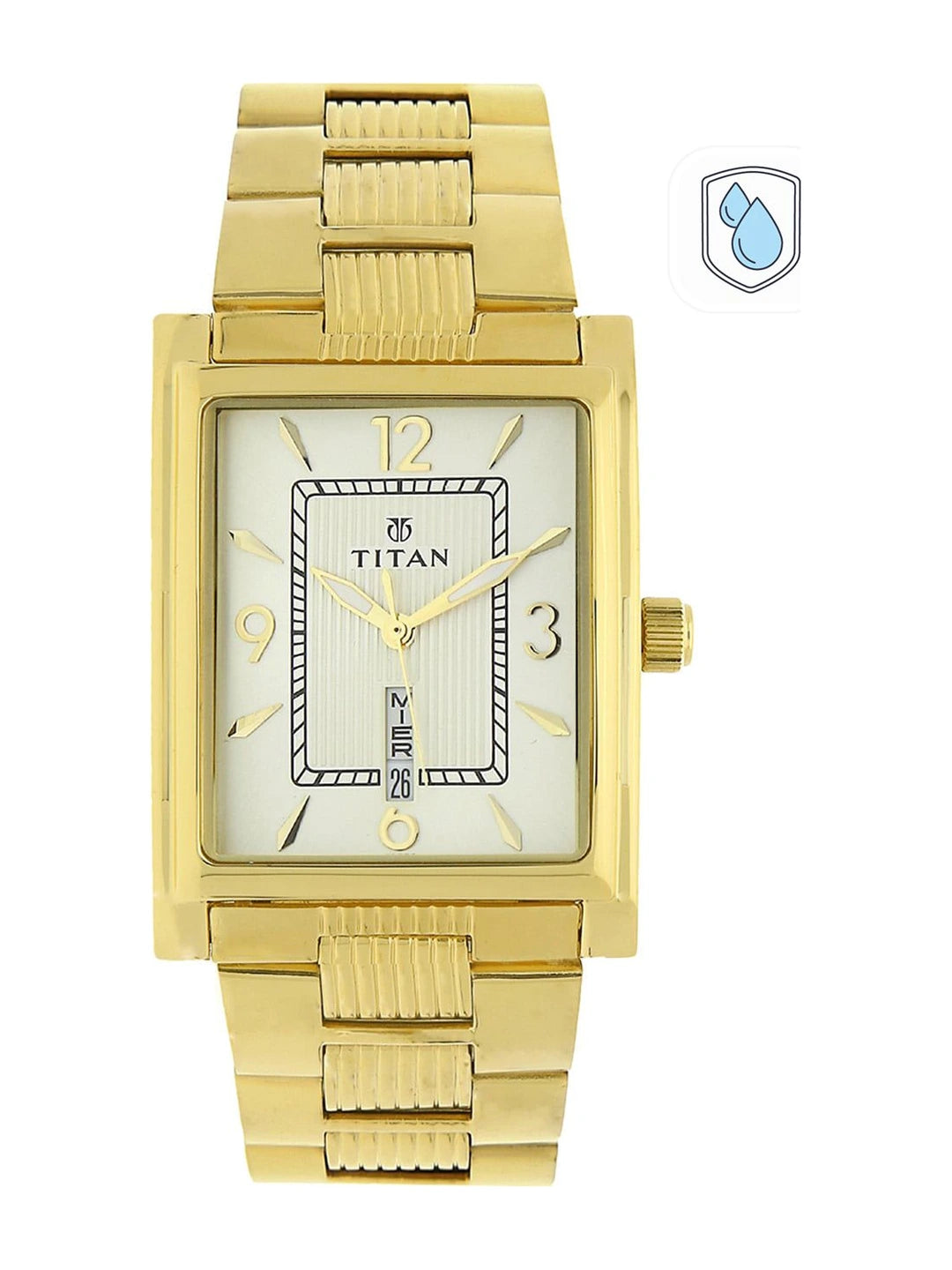 Titan Quartz Analog With Champagne Dial Watch - NT90024YM07