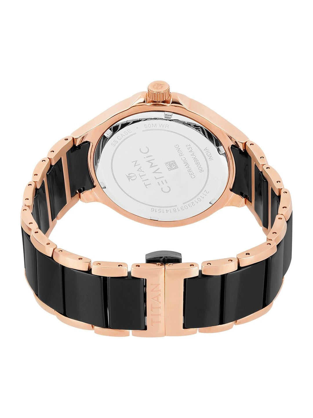 Titan Ceramics Multifunction Analog With Black Dial Watch - NT90089KD02