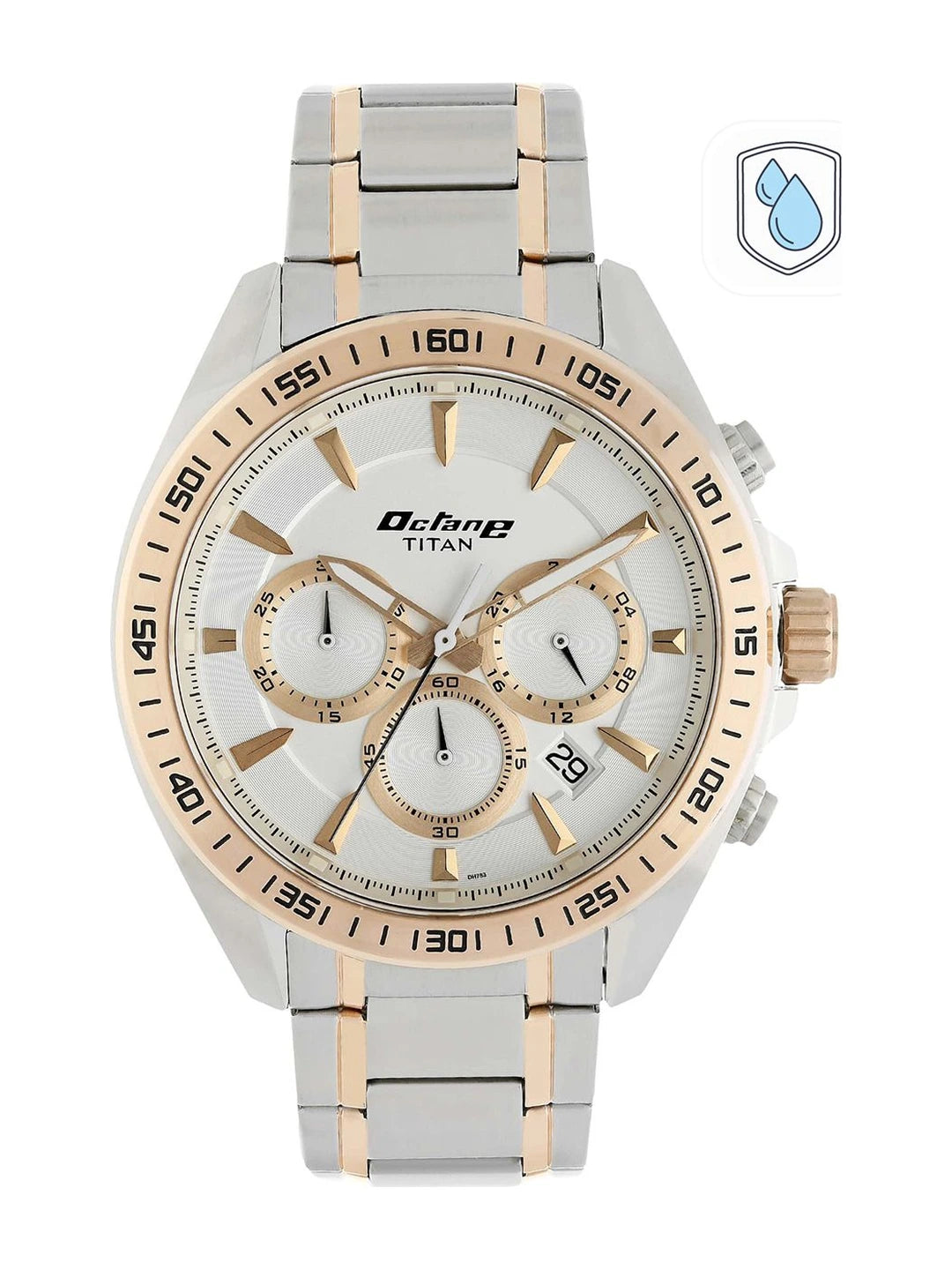 Titan Octane Chronograph Analog With White Dial Watch - NT90103KM01