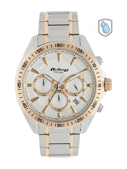 Titan Octane Chronograph Analog With White Dial Watch - NT90103KM01