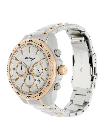 Titan Octane Chronograph Analog With White Dial Watch - NT90103KM01